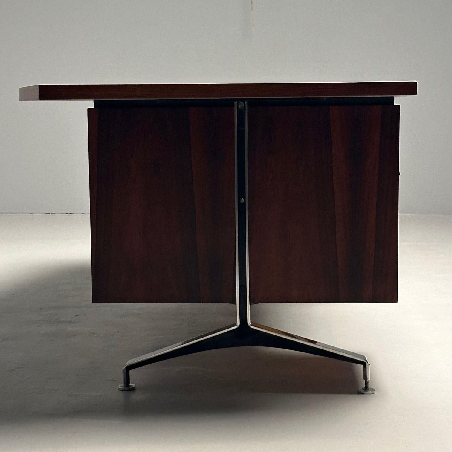 Mid-Century Modern George Nelson Style Partners / Executive Desk, Rosewood For Sale 10