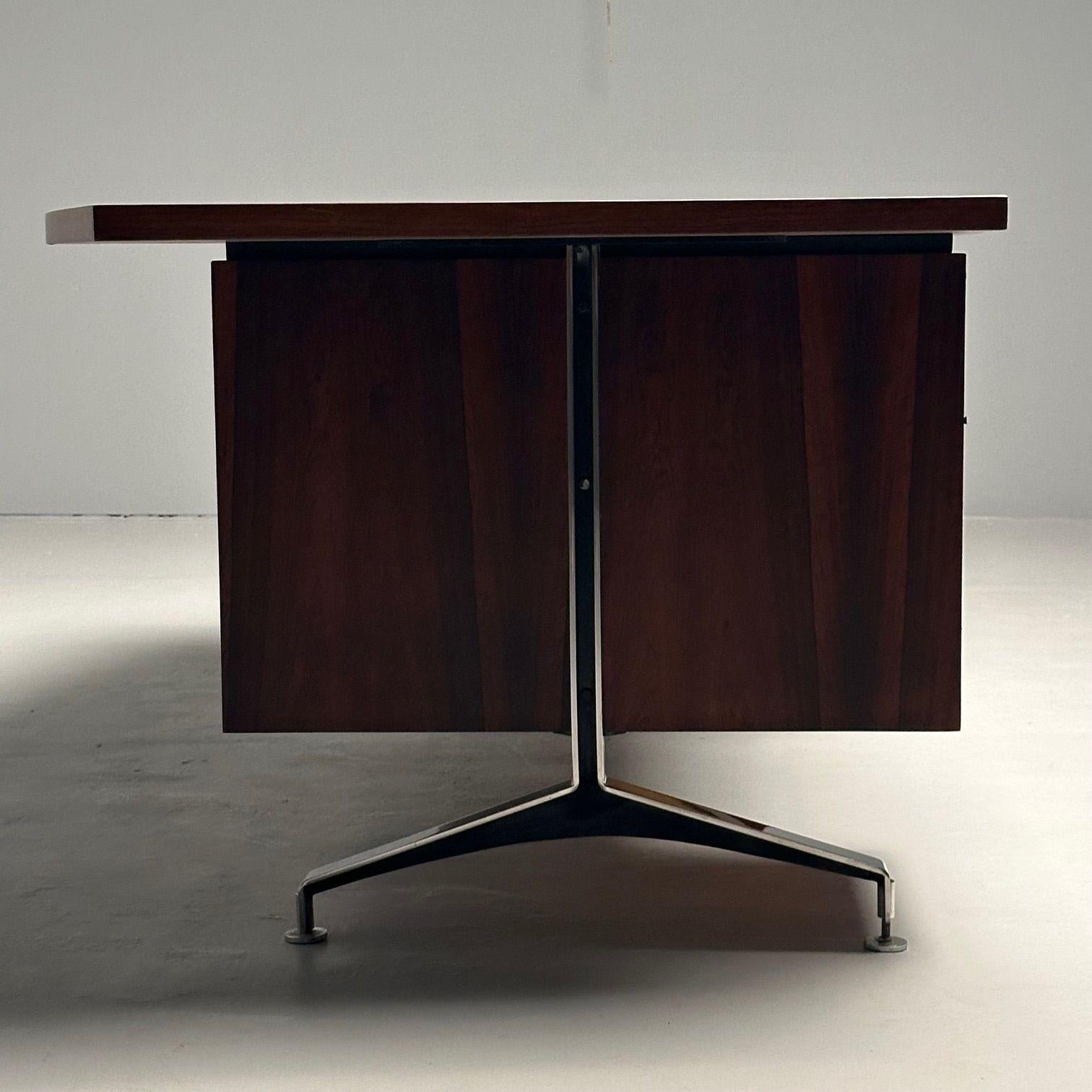 Mid-Century Modern George Nelson Style Partners / Executive Desk, Rosewood For Sale 9