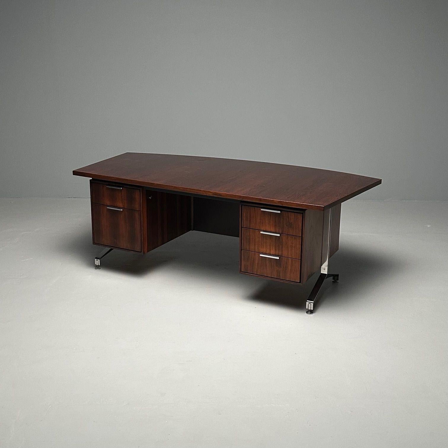 Mid-Century Modern George Nelson Style Partners / Executive Desk, Rosewood For Sale 3