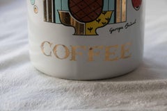 Mid-Century Modern Georges Briard Coffee Tea, Sugar, Cookies, Flour Canister Set