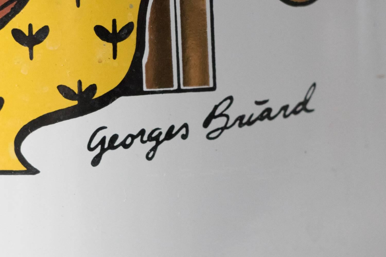 Mid-Century Modern Georges Briard Coffee Tea, Sugar, Cookies, Flour Canister Set In Good Condition In Westport, CT