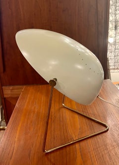 Mid-Century Modern Gerald Thurston Cricket Lamp with Diffuser for Lightolier
