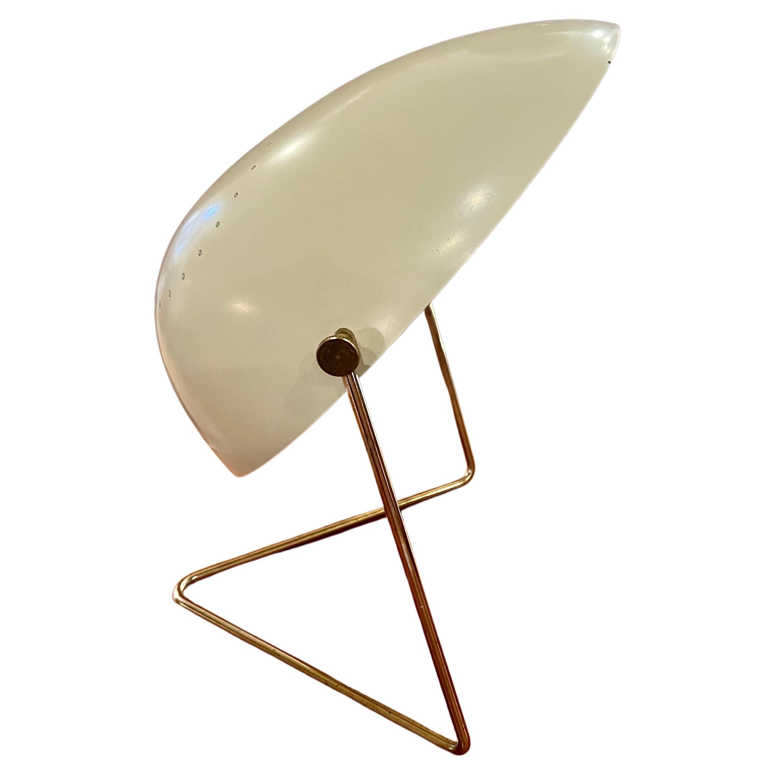 Mid-Century Modern Gerald Thurston Cricket Lamp with Diffuser for Lightolier For Sale