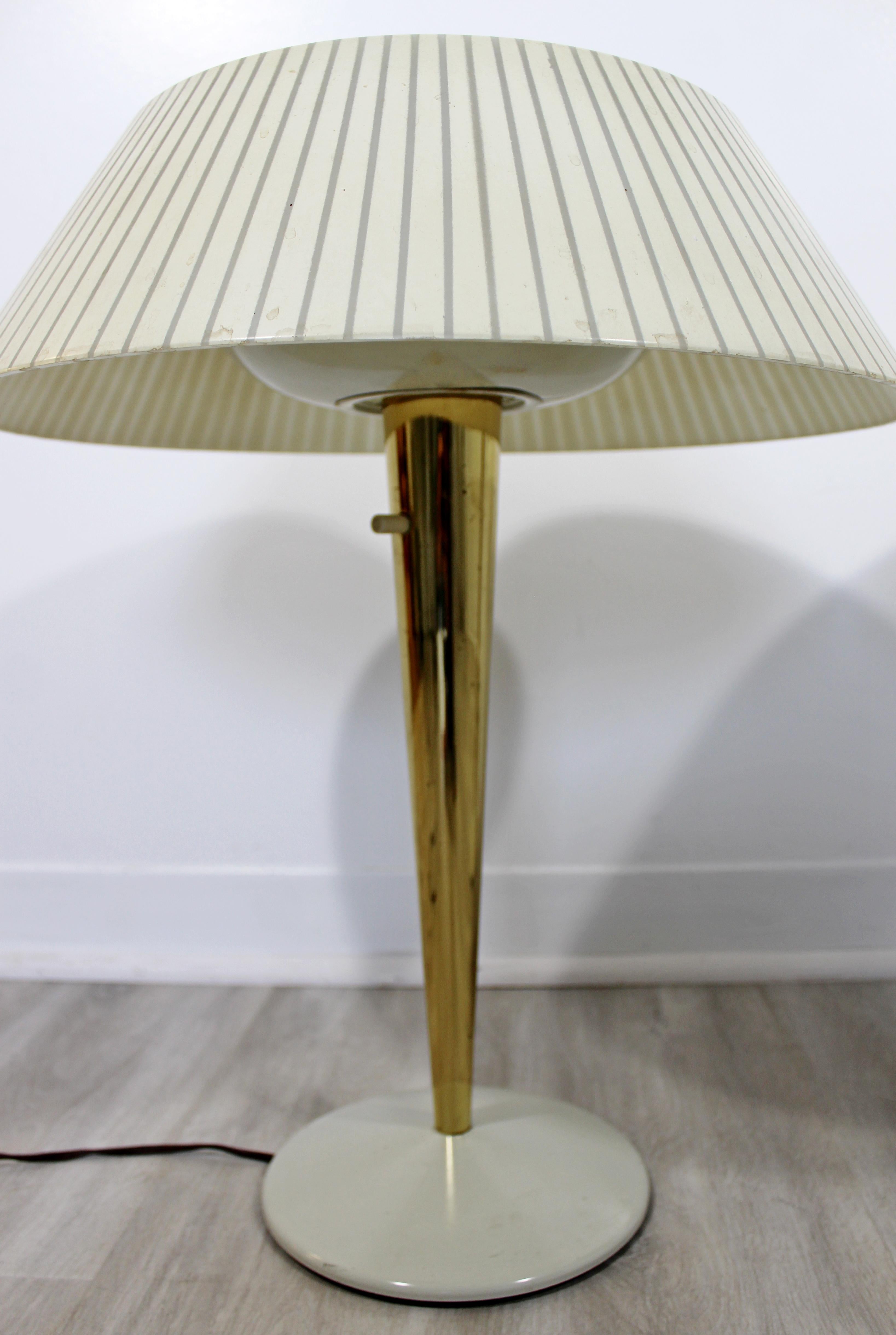 Mid-20th Century Mid-Century Modern Gerald Thurston for Lightolier Pair Brass Table Lamps 1960s