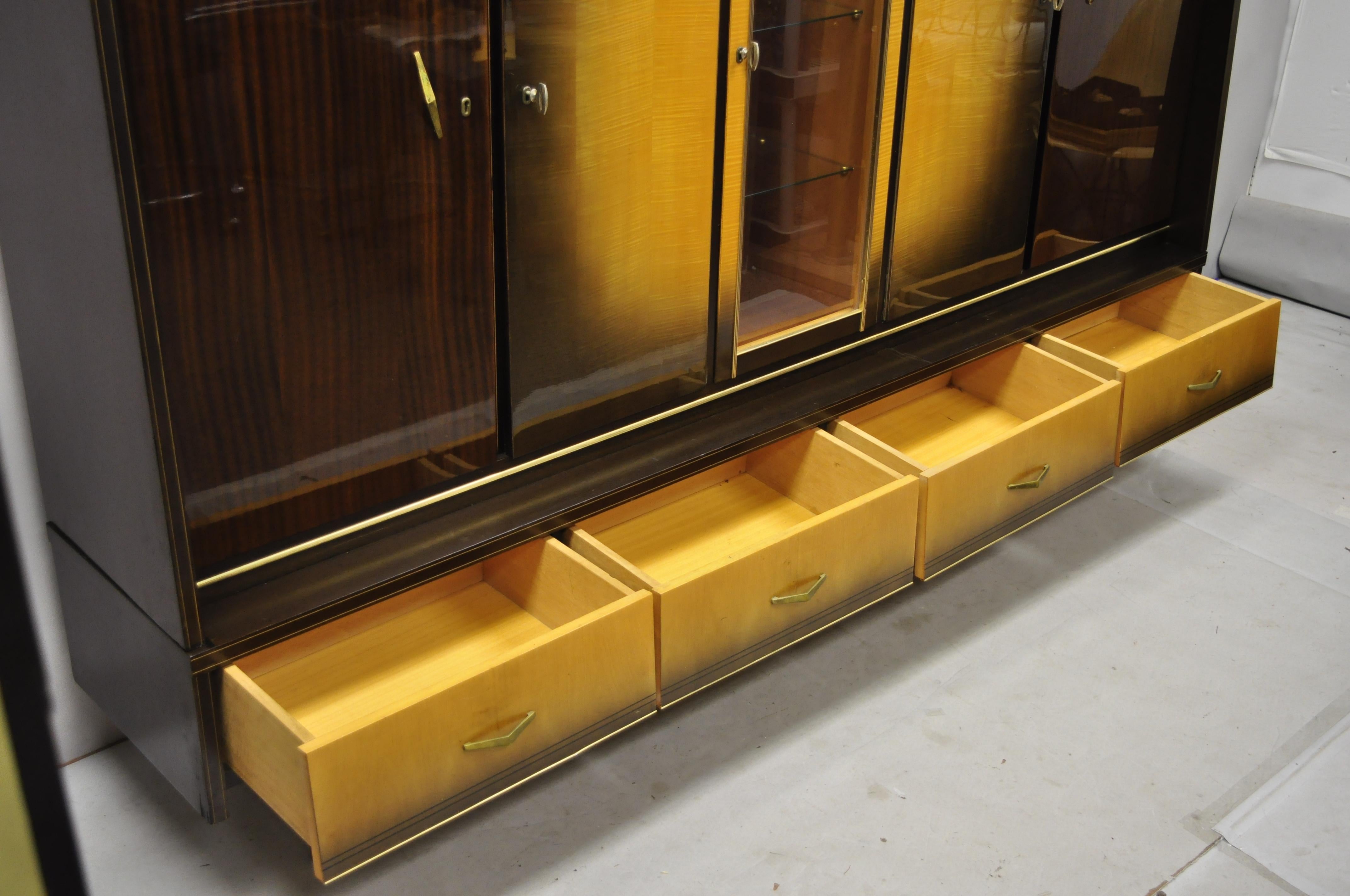 Mid-Century Modern German Atomic Era Large China Display Cabinet Bar Unit 2