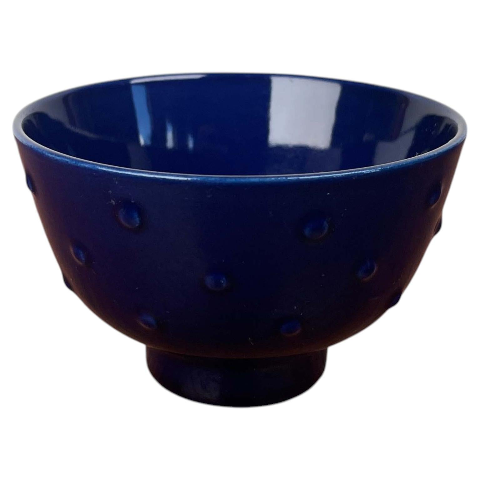 Mid-Century Modern German Cobalt Blue Ceramic Bangkok Series Bowl from Melitta