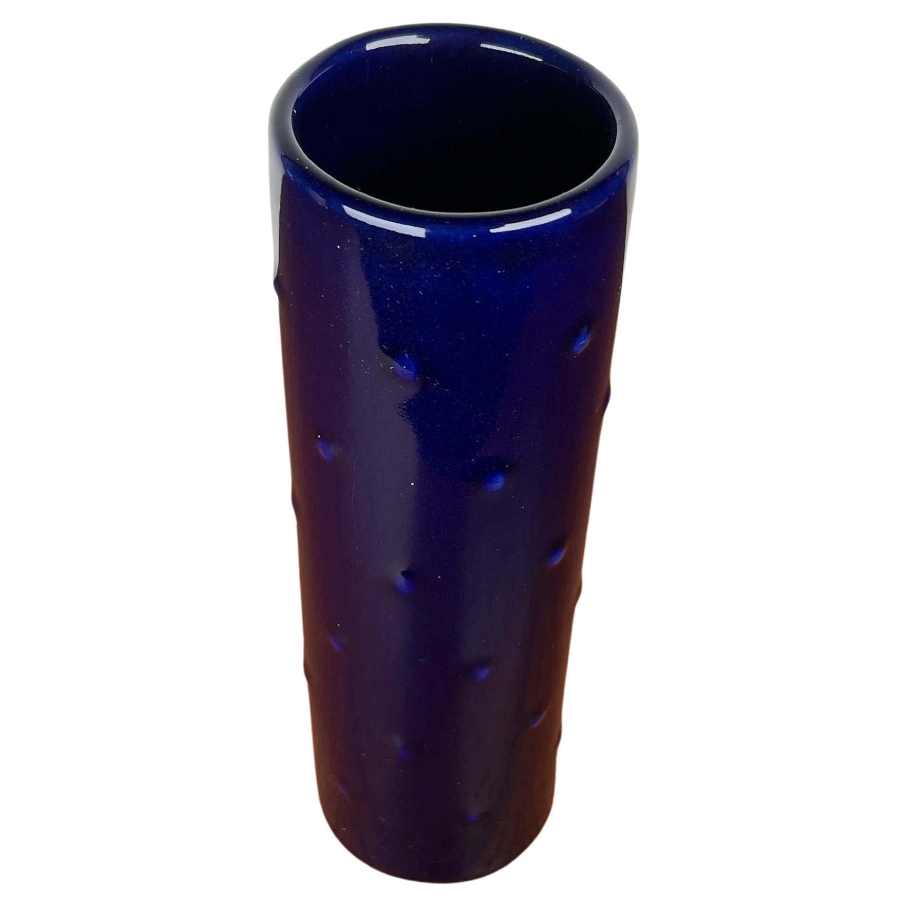 Mid-Century Modern German Cobalt Blue Ceramic Bangkok Series Vase from Melitta