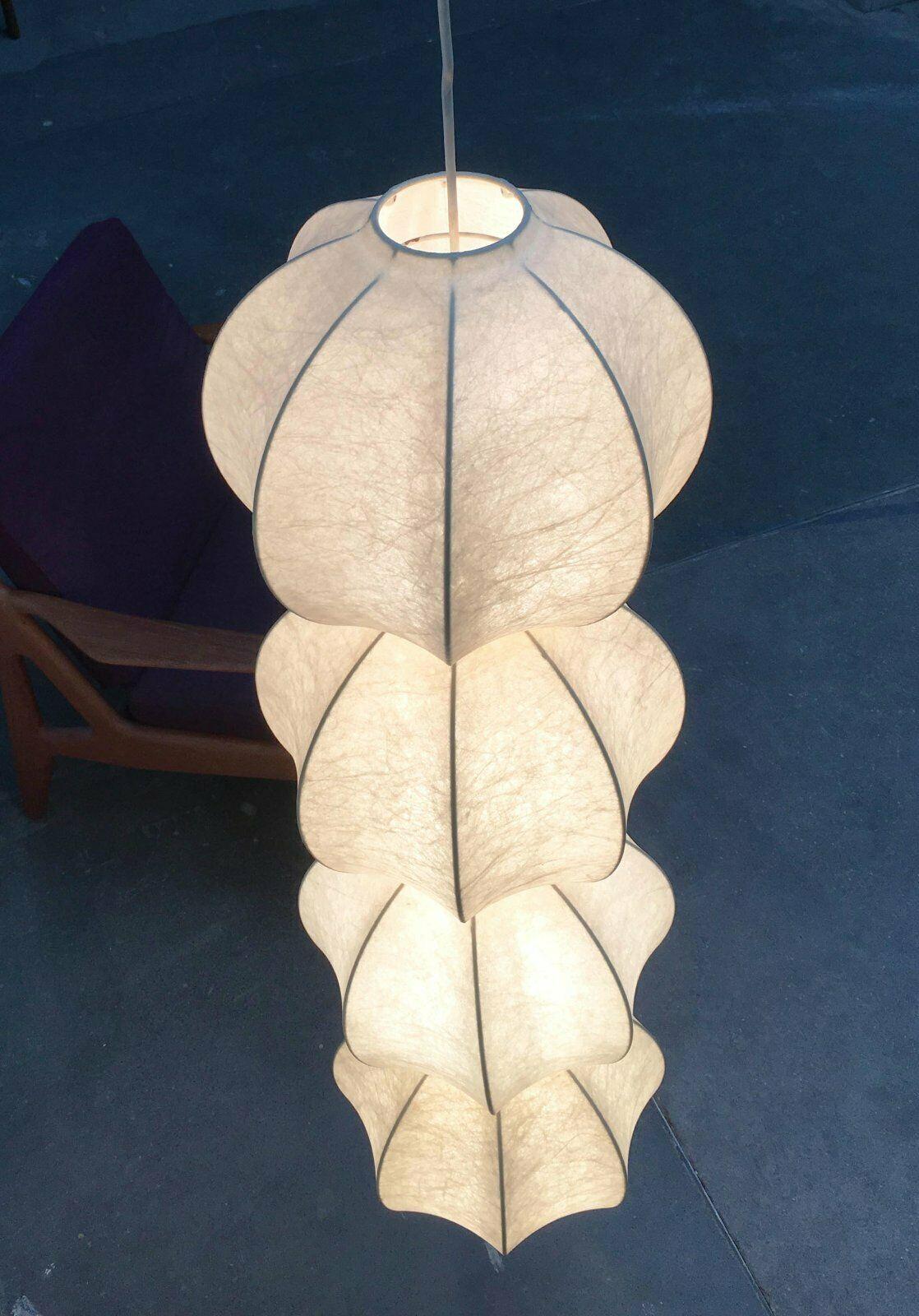 Lámpara colgante Cocoon alemana de mediados de siglo, de Friedel Wauer para Goldkant en venta 5