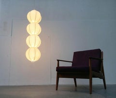 Mid-Century Modern German Cocoon Pendant Lamp by Friedel Wauer for Goldkant