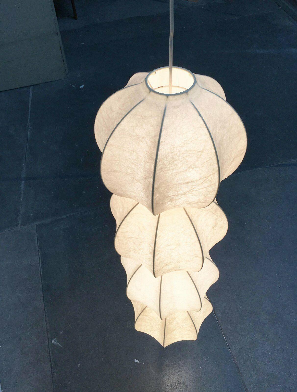 Lámpara colgante Cocoon alemana de mediados de siglo, de Friedel Wauer para Goldkant siglo XX en venta