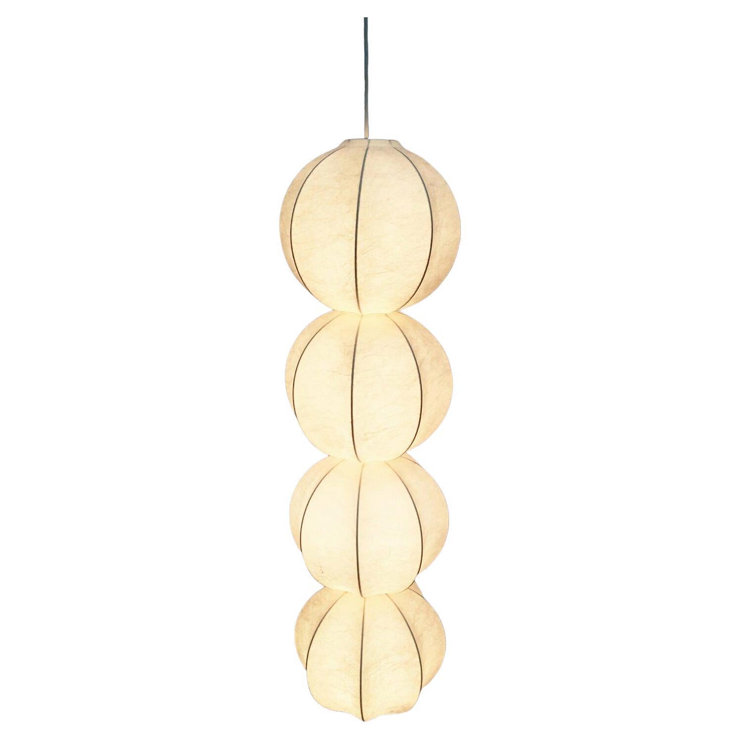 Mid-Century Modern German Cocoon Pendant Lamp by Friedel Wauer for Goldkant