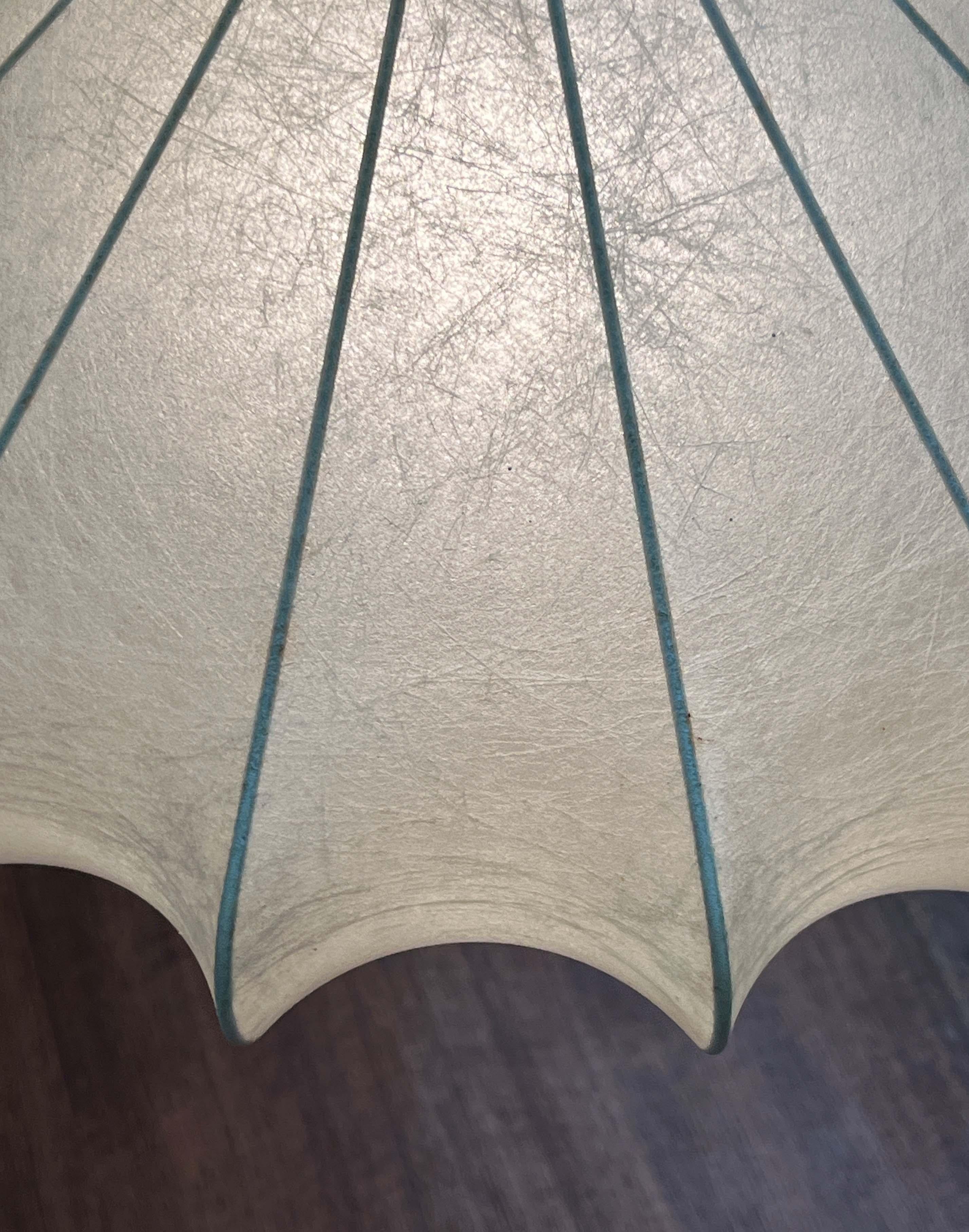 Mid-Century Modern German Cocoon Pendant Lamp Friedel Wauer Goldkant 1960s For Sale 7