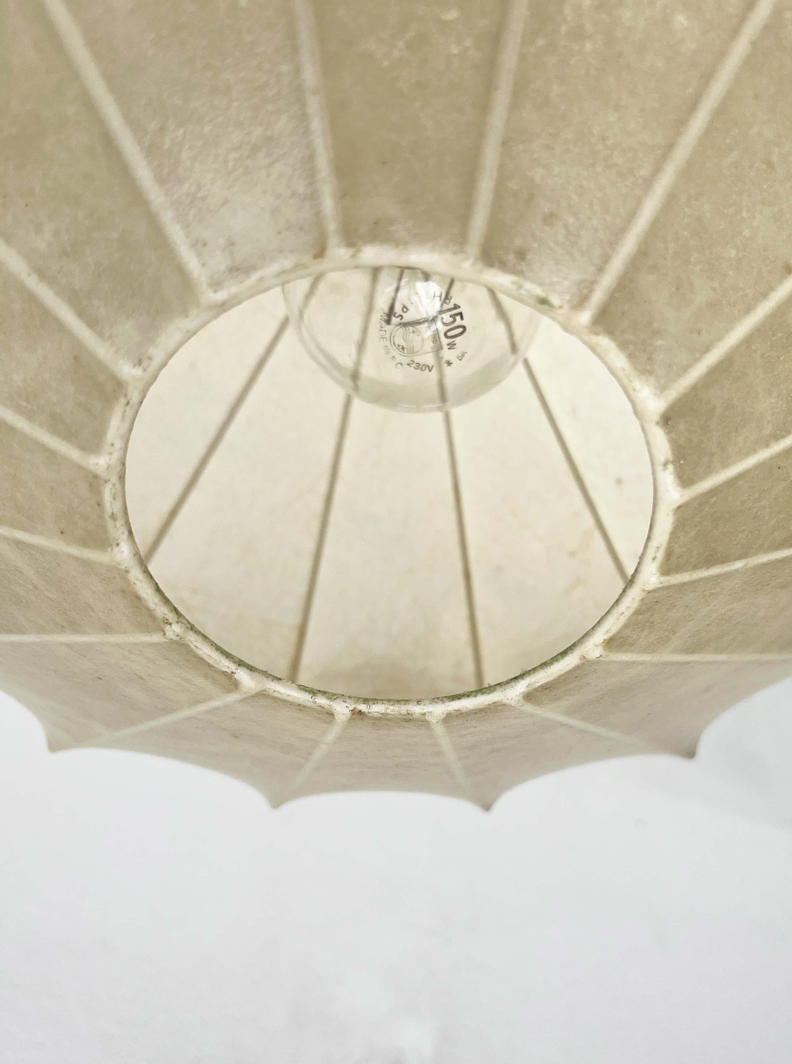 Mid-Century Modern German Cocoon Pendant Lamp Friedel Wauer Goldkant 1960s For Sale 10