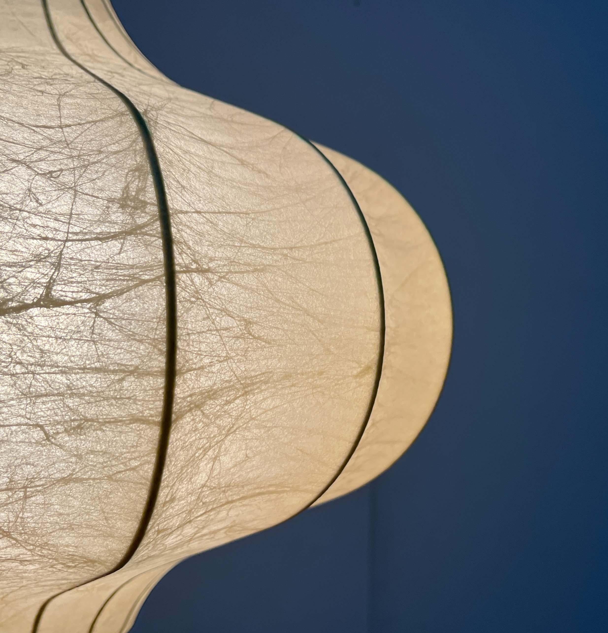 Lampada a sospensione a bozzolo tedesca di metà secolo Friedel Wauer Goldkant, anni '60 in vendita 8