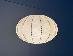 Lampe pendante cocon allemande moderne du milieu du siècle Friedel Wauer Goldkant, 1960s