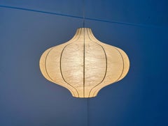 Lampe pendante cocon allemande moderne du milieu du siècle Friedel Wauer Goldkant, 1960s