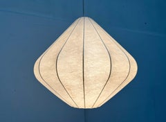 Mid-Century Modern German Cocoon Pendant Lamp Friedel Wauer Goldkant 1960s