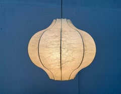 Mid-Century Modern German Cocoon Pendant Lamp Friedel Wauer Goldkant, 1960s
