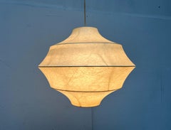 Deutsche Cocoon-Hängeleuchte aus der Jahrhundertmitte Friedel Wauer Goldkant, 1960er Jahre