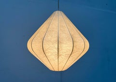 Mid-Century Modern German Cocoon Pendant Lamp Friedel Wauer Goldkant, 1960s