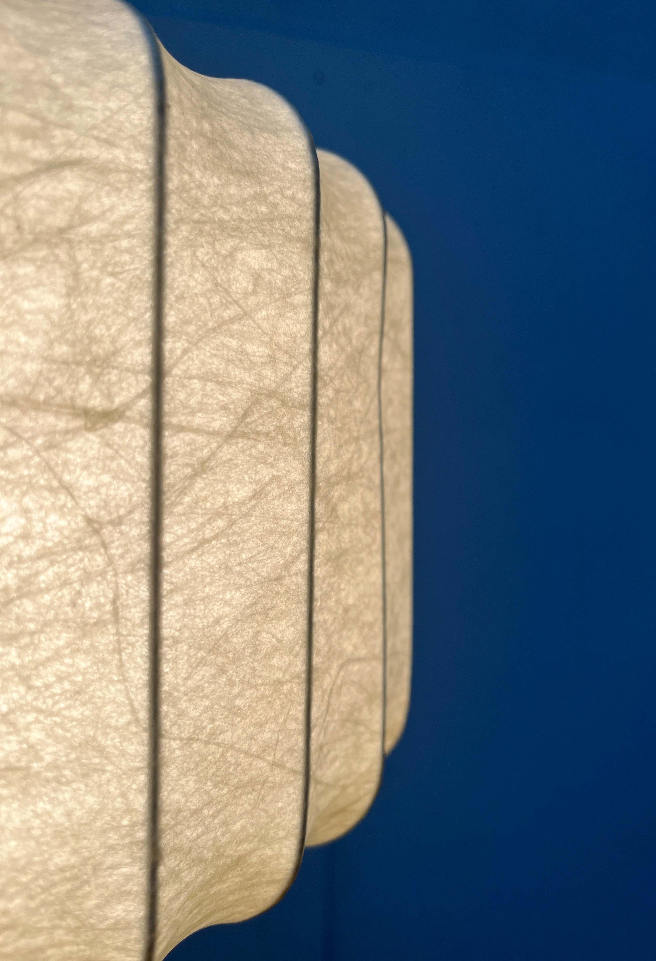 Lampada a sospensione a bozzolo tedesca di metà secolo Friedel Wauer Goldkant, anni '60 in vendita 13