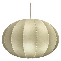 Mid-Century Modern German Cocoon Pendant Lamp Friedel Wauer Goldkant, 1960s