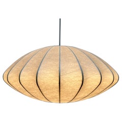 Lampe pendante cocon allemande moderne du milieu du siècle Friedel Wauer Goldkant, 1960s