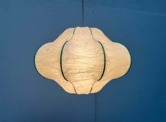 Mid-Century Modern German Cocoon Pendant Lamp Friedel Wauer Goldkant, 1960s