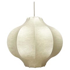 Mid-Century Modern German Cocoon Pendant Lamp Friedel Wauer Goldkant, 1960s
