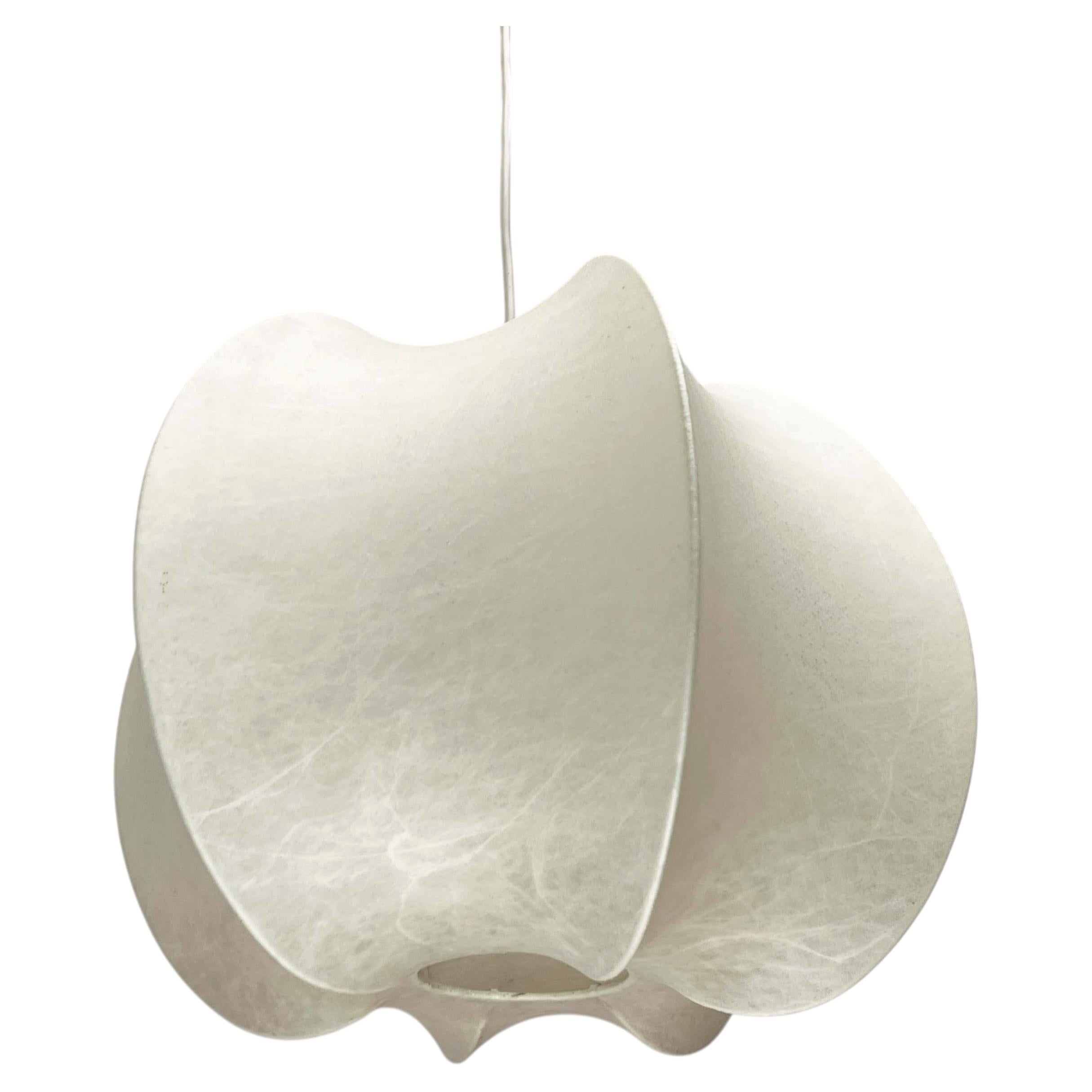 Mid-Century Modern German Cocoon Pendant Lamp Friedel Wauer Goldkant, 1960s