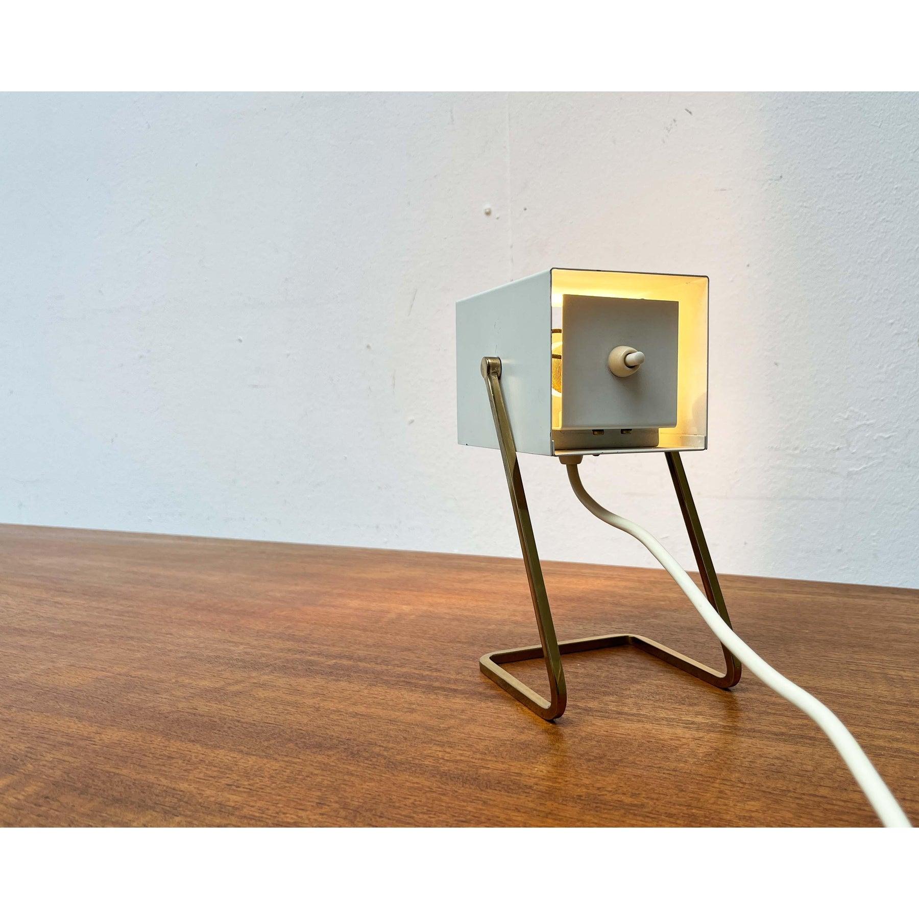 Lámpara de mesa cúbica alemana moderna de mediados de siglo de Kaiser Leuchten, años 60 en venta 8