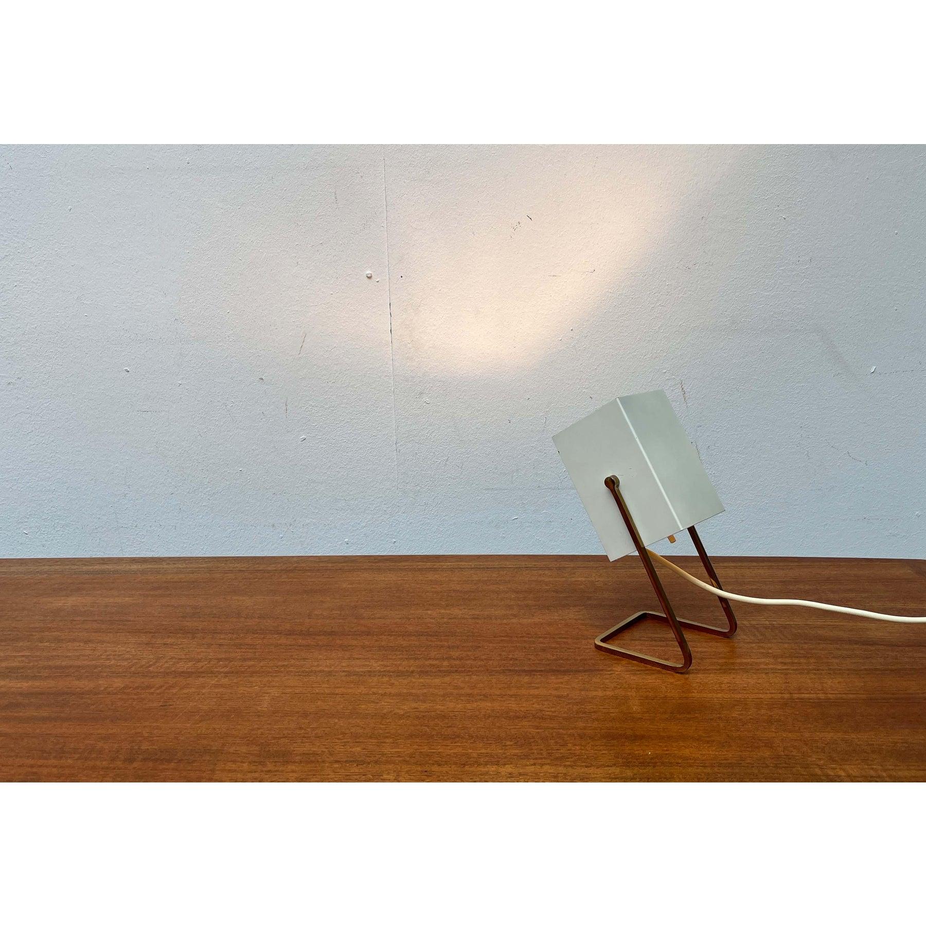 Lámpara de mesa cúbica alemana moderna de mediados de siglo de Kaiser Leuchten, años 60 Moderno de mediados de siglo en venta