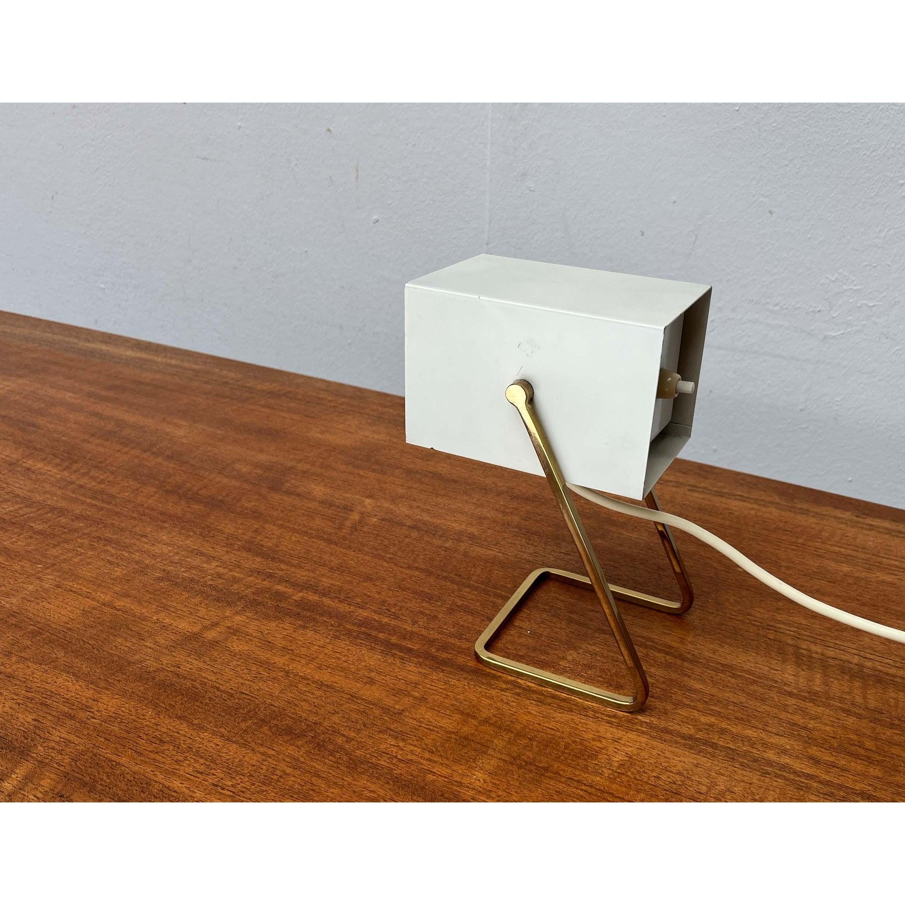 Lámpara de mesa cúbica alemana moderna de mediados de siglo de Kaiser Leuchten, años 60 en Bueno estado para la venta en Hamburg, DE
