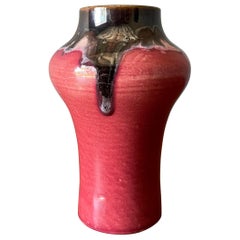 Mid-Century Modern German Drip Glaze Vase