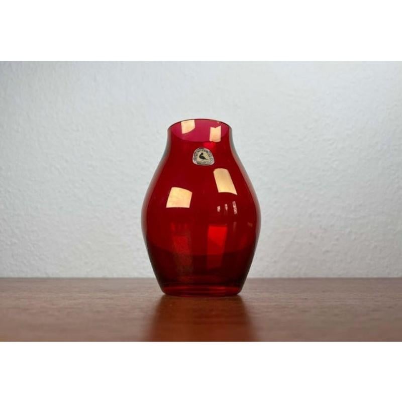 Mid-Century Modern German Glass Vase from Alfred Taube, 1960s For Sale 8