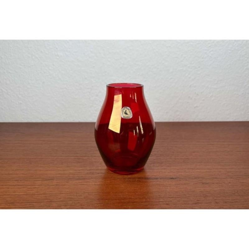 20th Century Mid-Century Modern German Glass Vase from Alfred Taube, 1960s For Sale