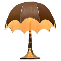 Lámpara de sobremesa de latón estilo Hollywood Regency alemán moderno de mediados de siglo de Goldkant