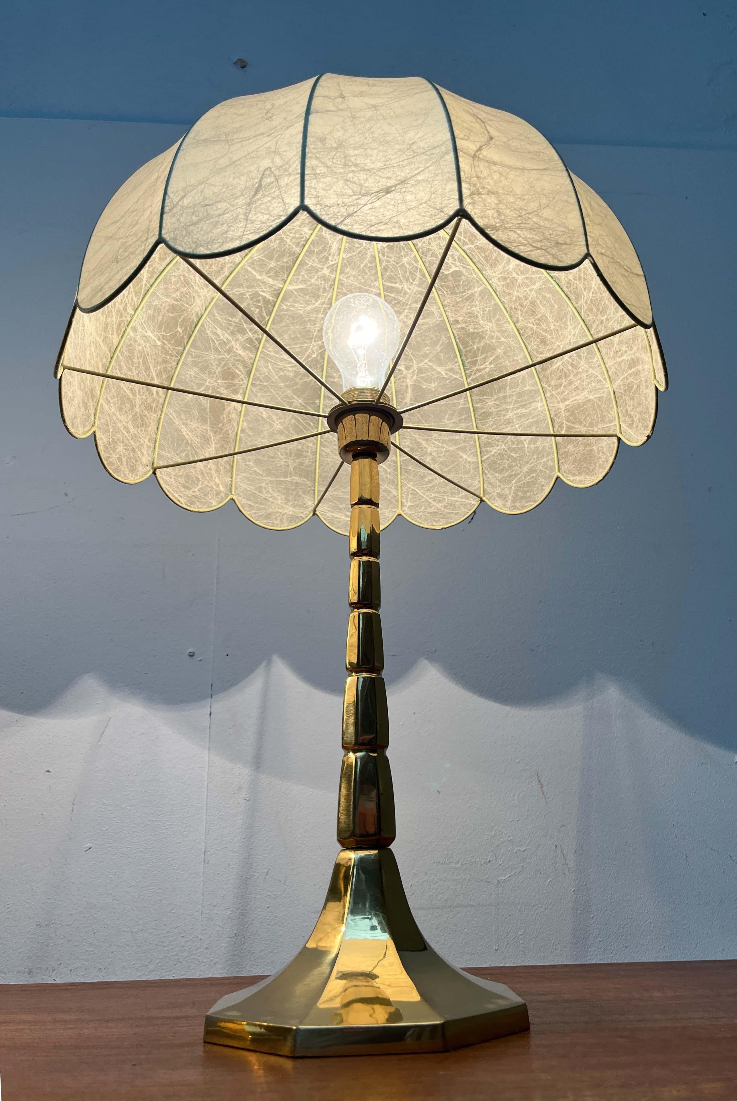 Mid-Century Modern Deutsch Hollywood Regency Stil Messing Tischlampen Goldkant im Zustand „Gut“ im Angebot in Hamburg, DE