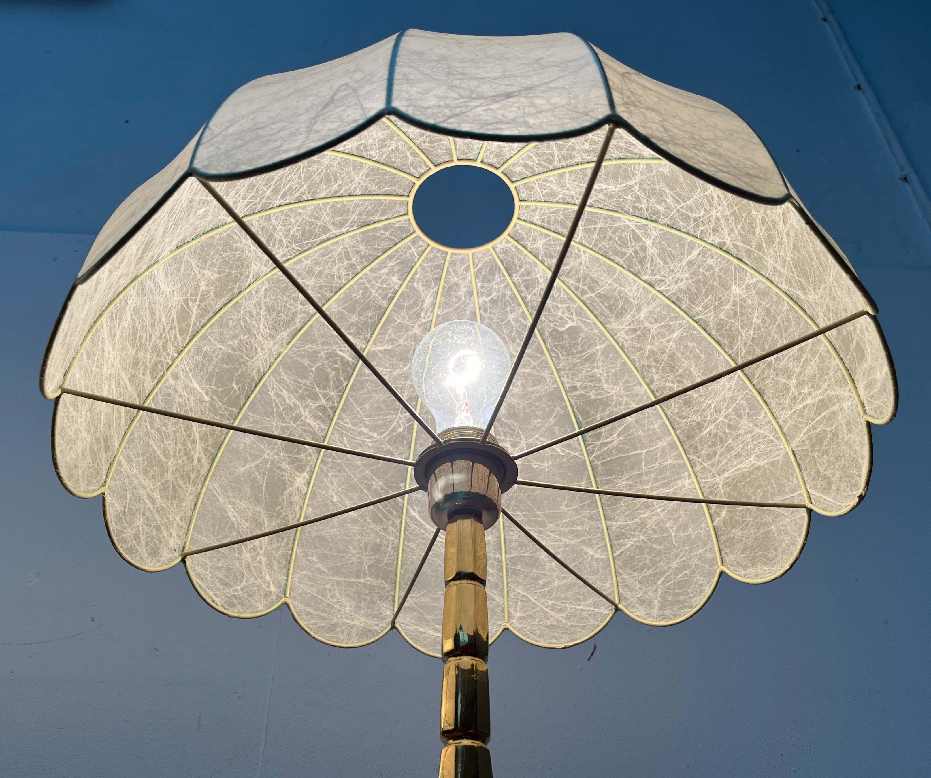 Mid-Century Modern Deutsch Hollywood Regency Stil Messing Tischlampen Goldkant im Angebot 4
