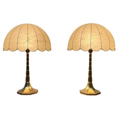 Mid-Century Modern German Hollywood Regency Style Brass Table Lamps Goldkant
