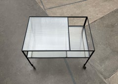 Chariot de bar minimaliste allemand moderne du milieu du siècle Herbert Hirch Hirche, années 1960