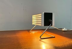 Mid-Century Modern German Minimalist Perforated Metal Table Lamp from BUR, 1960s