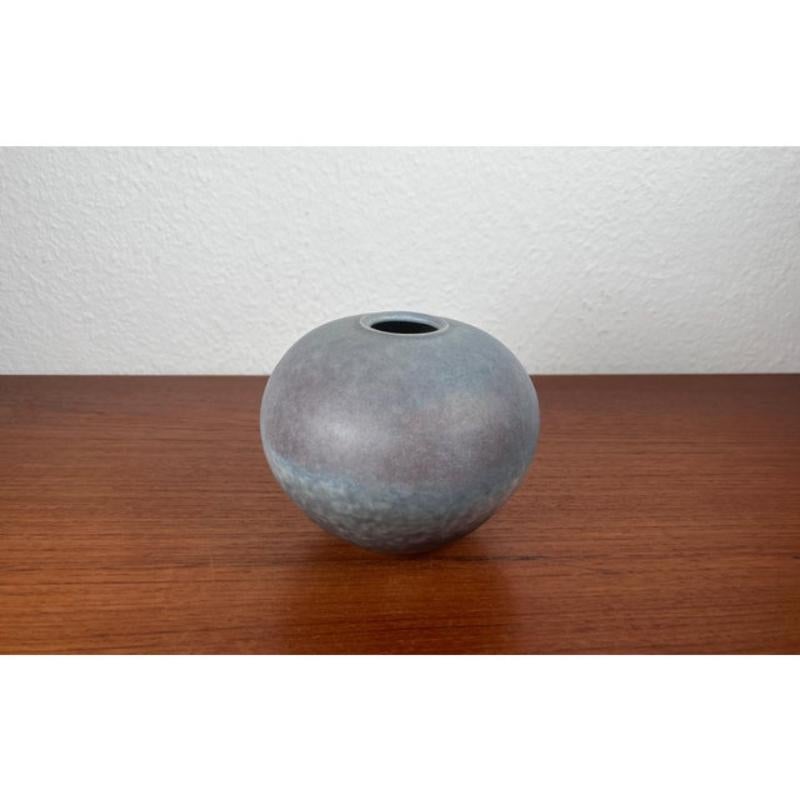 Ceramic Mid-Century Modern German Minimalist Studio Pottery Vase by Elisabeth, 1960s For Sale