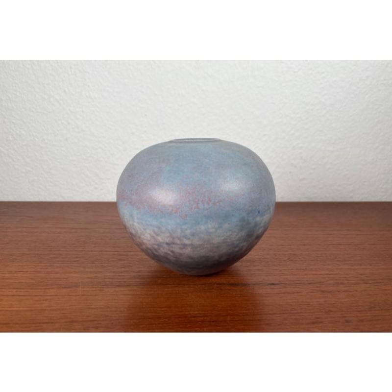 Mid-Century Modern German Minimalist Studio Pottery Vase by Elisabeth, 1960s For Sale 3