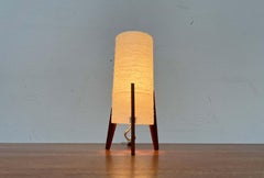 Mid-Century Modern German Minimalist Teak Tripod Table Lamp, 1960s