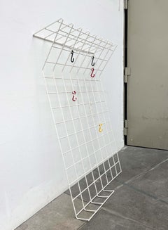 Porte-manteau en corde blanche minimaliste allemand moderne du milieu du siècle dernier, années 1960