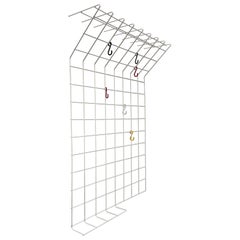 Porte-manteau en corde blanche minimaliste allemand moderne du milieu du siècle dernier, années 1960