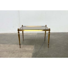 Mid-Century Modern German Neoclassical Brass and Glass Side Table, 1950s