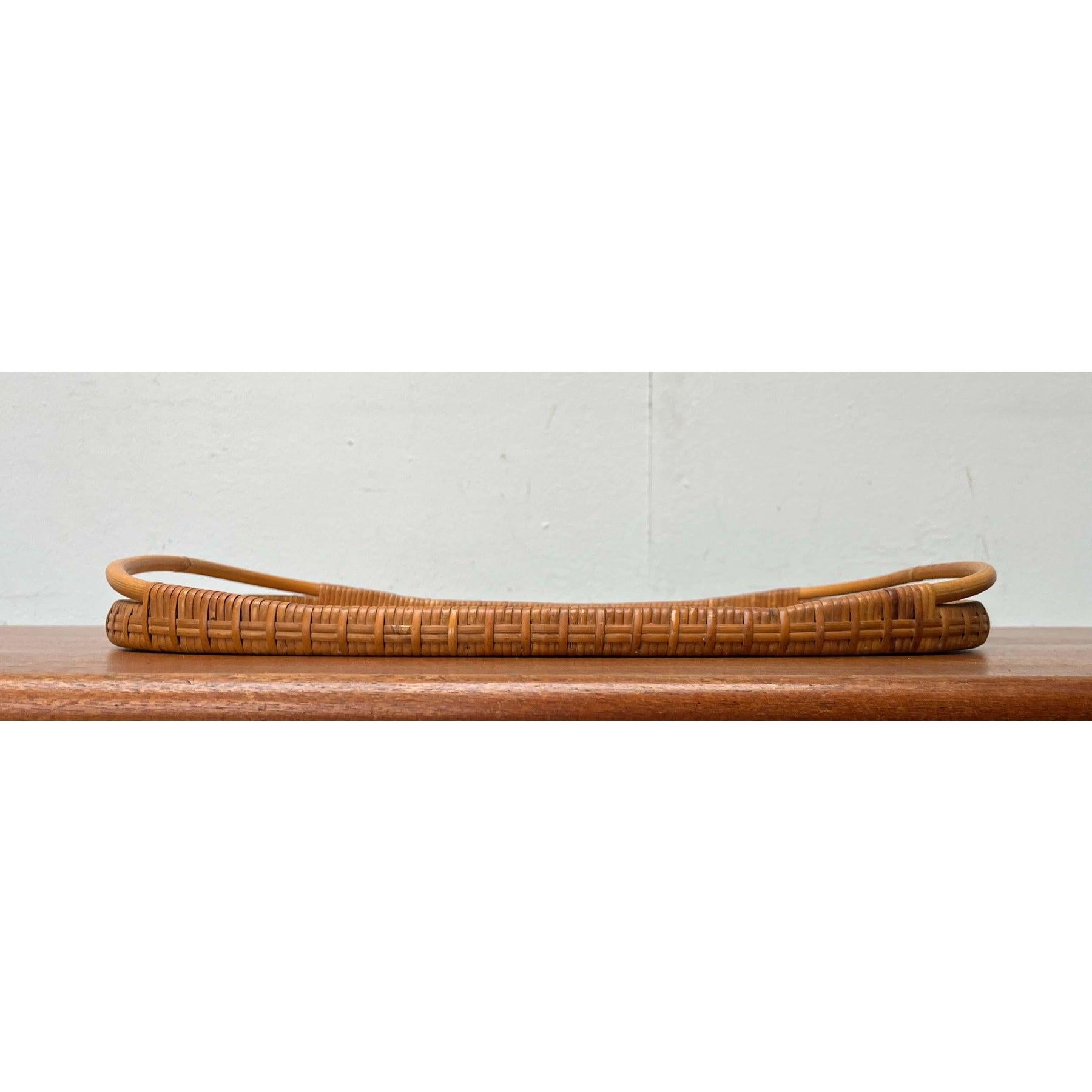 Mid-Century Modern German Rattan Tray, 1960s For Sale 10