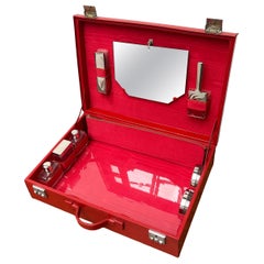 Vetrina per specchio da toeletta in stile Mid-Century Modern tedesco "Red Beauty", anni '60